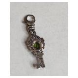 Silpada .925 Sterling Silver Key Charm with Peridot Stone