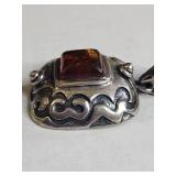 Silpada .925 Sterling Silver Baltic Amber Pendant 10g