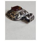 Silpada .925 Sterling Silver Baltic Amber Pendant 10g