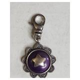 Silpada .925 Sterling Silver Purple Enamel Star Charm
