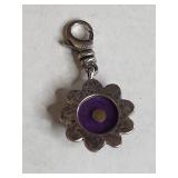 Silpada .925 Sterling Silver Purple Enamel Star Charm