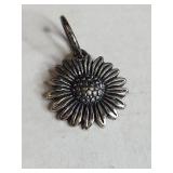 Sterling Silver .925 Daisy Flower Charm 2.7g