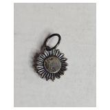 Sterling Silver .925 Daisy Flower Charm 2.7g