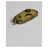 Retired Silpada Mixed Metal Turquoise Pearl Shadowbox Pendant