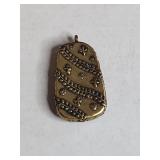 Retired Silpada Mixed Metal Turquoise Pearl Shadowbox Pendant