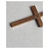 12K Gold Filled Etched Cross Pendant