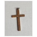 12K Gold Filled Etched Cross Pendant