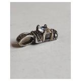 Sterling Silver .925 CZ and Marcasite Pendant