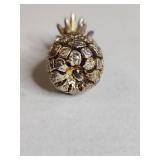 Gold-Tone Pineapple Pendant