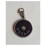 Silpada .925 Sterling Silver Cubic Zirconia Black Floral Disc Charm