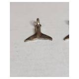 Sterling Silver .925 Whale Tail Charm Pendants