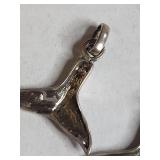 Sterling Silver .925 Whale Tail Charm Pendants