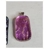 Dichroic Glass Pendant Set