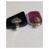 Dichroic Glass Pendant Set