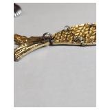 Ocean Theme Jewelry Set - Articulated Fish and Pearl Shell Pendants