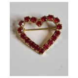 Red Heart Brooch