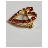 Red Heart Brooch