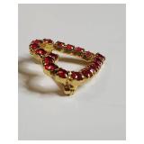 Red Heart Brooch