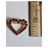 Red Heart Brooch