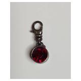 Silpada .925 Sterling Silver Ruby Crystal Charm