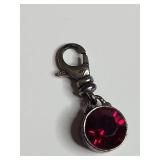 Silpada .925 Sterling Silver Ruby Crystal Charm