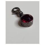 Silpada .925 Sterling Silver Ruby Crystal Charm