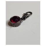 Silpada .925 Sterling Silver Ruby Crystal Charm