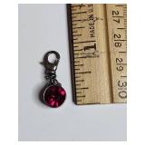 Silpada .925 Sterling Silver Ruby Crystal Charm