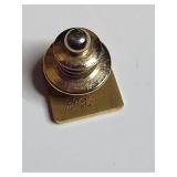 Black Enamel Hand Design Pin 1/10K Gold Filled