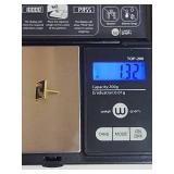 Black Enamel Hand Design Pin 1/10K Gold Filled