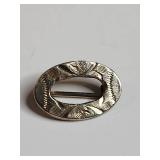 Gold Filled Oval Etched Lapel Pin