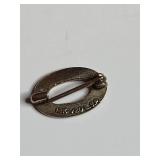 Gold Filled Oval Etched Lapel Pin