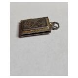 Silver Tone Book Locket Pendant