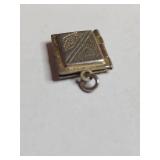 Silver Tone Book Locket Pendant