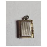 Silver Tone Book Locket Pendant
