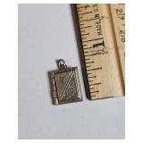 Silver Tone Book Locket Pendant