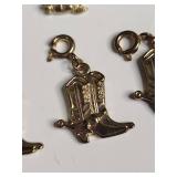 Gold Tone Charm Collection - Fish, Boots and Pearls