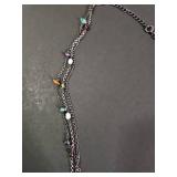 Silpada Multi-Strand Gemstone Chain Necklace