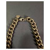 Silpada Clear Bead and Brass Chain Statement Necklace