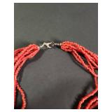 Silpada Multi-Strand Red Coral Beaded Necklace