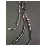 Retired Silpada .925 Necklace Sterling Hematite Seed Bead