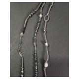 Retired Silpada .925 Necklace Sterling Hematite Seed Bead