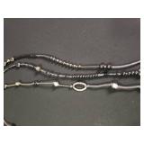 Retired Silpada .925 Necklace Sterling Hematite Seed Bead