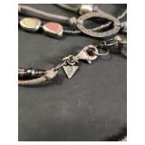 Retired Silpada .925 Necklace Sterling Hematite Seed Bead