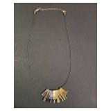 Silpada .925 And Brass Fringe Bar Necklace