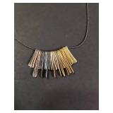 Silpada .925 And Brass Fringe Bar Necklace