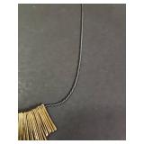 Silpada .925 And Brass Fringe Bar Necklace