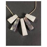 Silpada Prestige Druzy Quartz Sterling Silver Necklace
