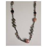 Silpada Soapstone Pearl and Quartz Beaded Cord Necklace