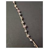 Silpada Amethyst and Silver Charm Necklace